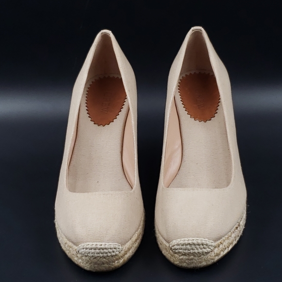 J. Crew Seville espadrille wedges canvas. NWOT size 8 - Picture 4 of 13